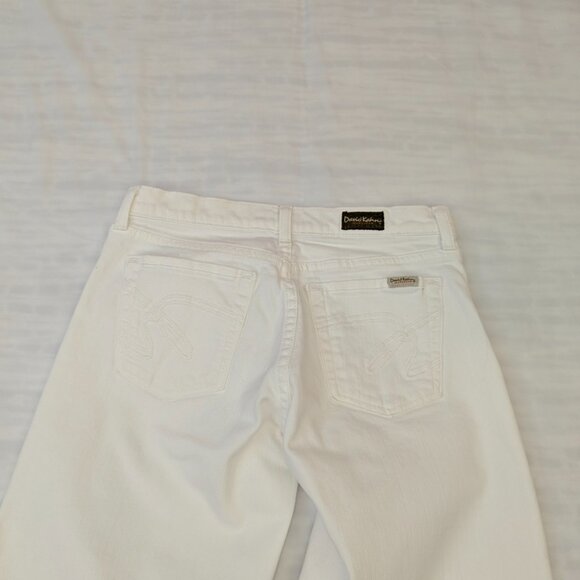 David Kahn Jeanswear Size 27 Winter White Wide Legged Capris - Picture 3 of 14